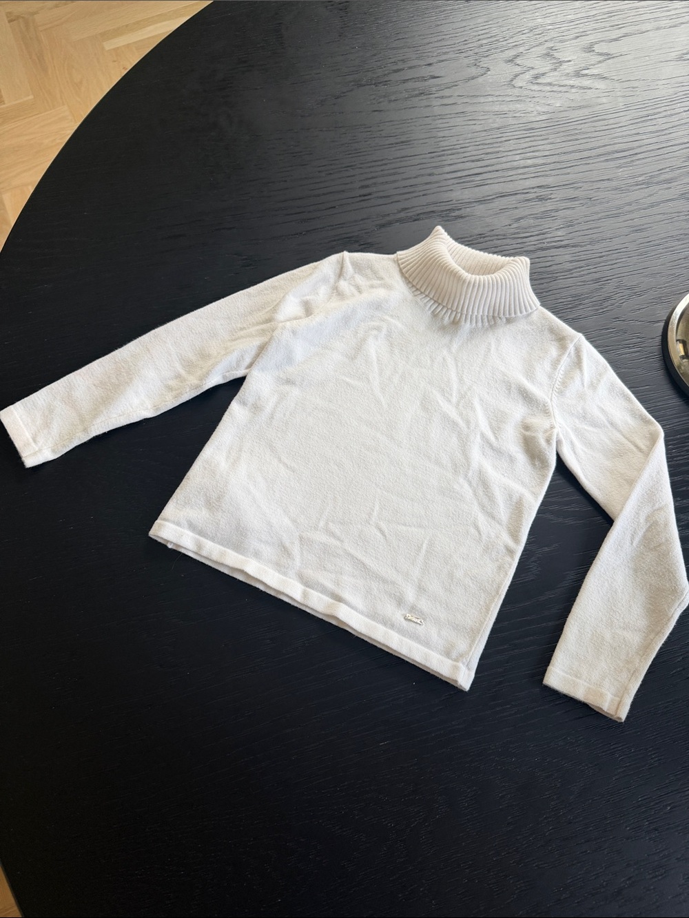 Mayoral Cream Ribbed Turtleneck Sweater